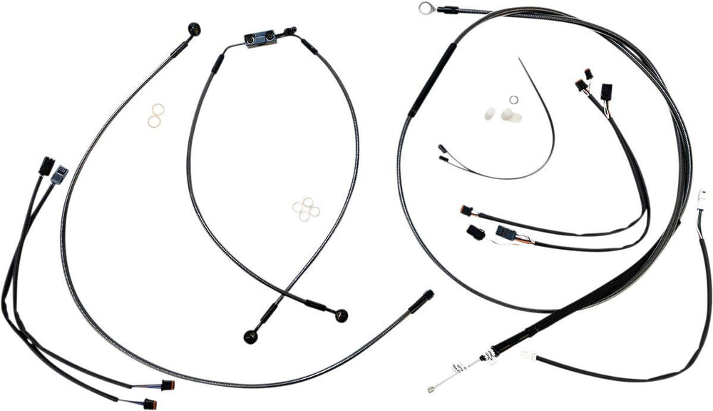 Magnum Shielding  Pearl Designer Handlebar Cable Install Kit For Harley Davidson FLTRK 1868 2024 30.5 - 35.5cm (12" - 14") - Black