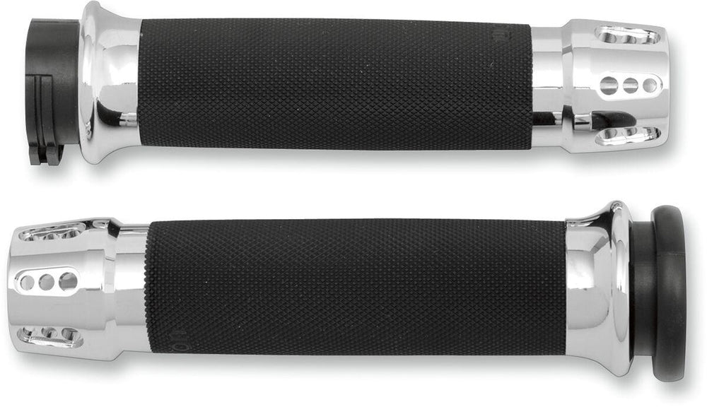 Avon Grips Gatlin Custom Grips For Harley Davidson FLD 1690 2012-2013 - Black Chrome