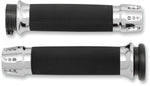 Avon Grips Gatlin Custom Grips For Harley Davidson FLD 1690 2012-2013 - Black Chrome