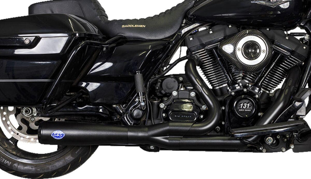S&S Cycle 2 Into 1 Diamondback Exhaust System For Harley Davidson FLH 1868 2021 - Guardian Black