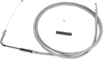Drag Specialties Stainless Braided Throttle Cable For Harley Davidson FLHR 1340 1994-1995 137 cm (54") - Silver Unfinished