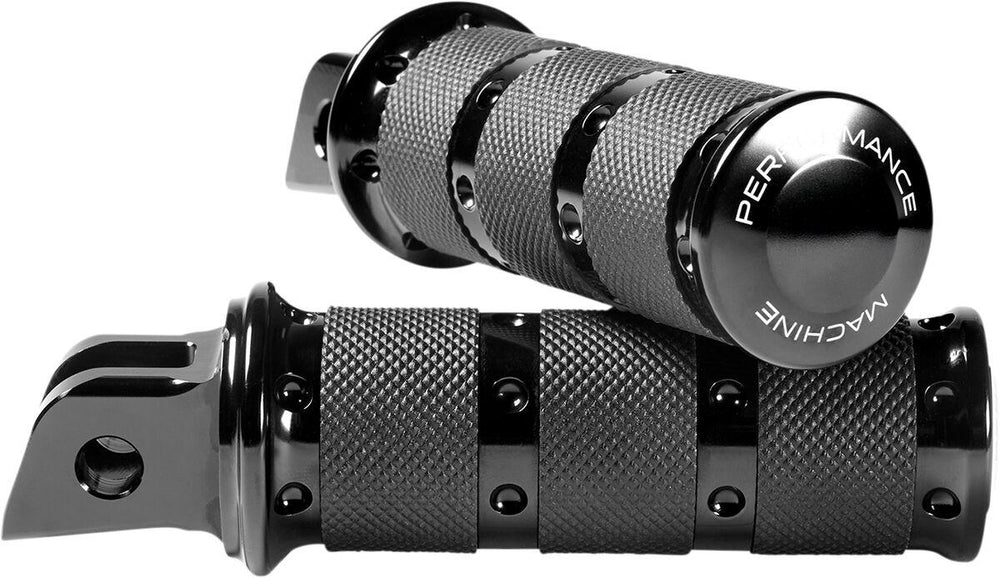 Performance Machine XLS Foot Pegs For Harley Davidson FLDE 1750 2018-2020 Front - Black