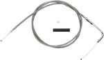 Drag Specialties Stainless Braided Throttle Cable For Harley Davidson FLD 1690 2012-2013 147.5 cm (58") - Silver Unfinished