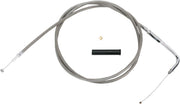 Drag Specialties Stainless Braided Throttle Cable For Harley Davidson FLD 1690 2012-2013 147.5 cm (58") - Silver Unfinished
