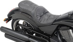 Drag Specialties Ez Glide II Backrest Compatible Low-Profile Leather Touring Seat For Victory High-Ball 106 2012-2016 Pillow - Black