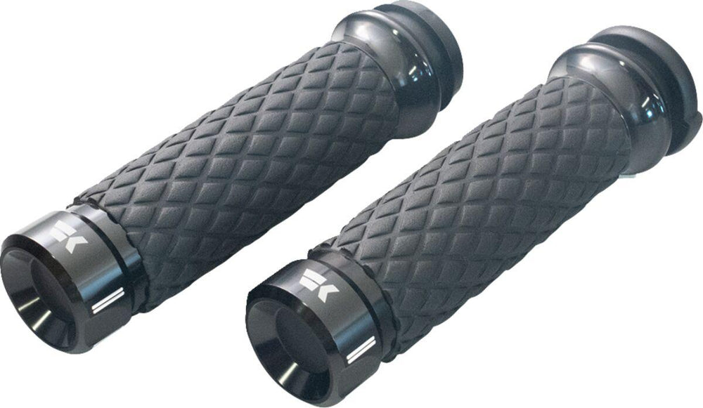 Khrome Werks Klassic Custom Contour Grips For Harley Davidson FLDE 1750 2020 - Black