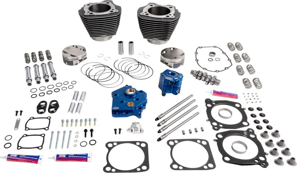 S&S Cycle 132" Power Package Engine Performance Kit For Harley Davidson FLHFB 1868 ABS 2023 - Black Granite