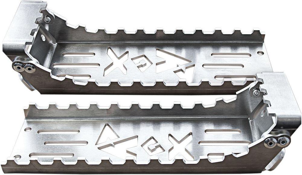 Rox Speed FX Utility ATV Foot Pegs For Can Am Outlander 1000 EFI 4x4 2012-2024 - Silver