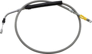 LA Choppers Stainless Steel Braided Clutch Cable For Harley Davidson FLH 1868 ABS 2021 12" - 14" - Polished