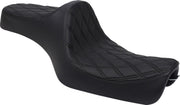 Drag Specialties Predator III Seat For Harley Davidson XL 1200 C 2004-2020 Black Stitching Double Diamond - Black