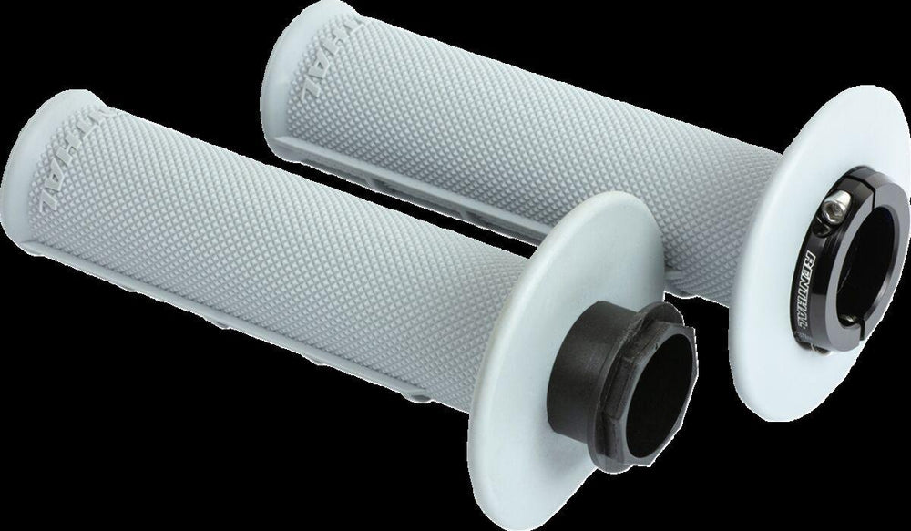 Renthal MX Original Lock-On Half Waffle Grips For Honda CRF250R 2023-2024 - White