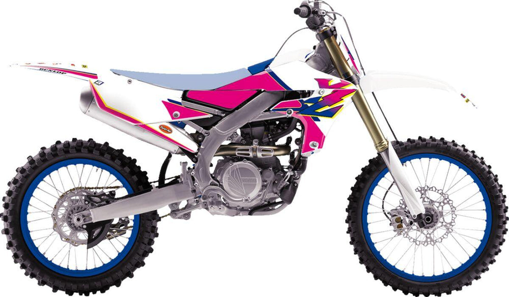 Blackbird Retro Graphics Kit For Yamaha YZF250 2019-2023 - Blue/Pink/White