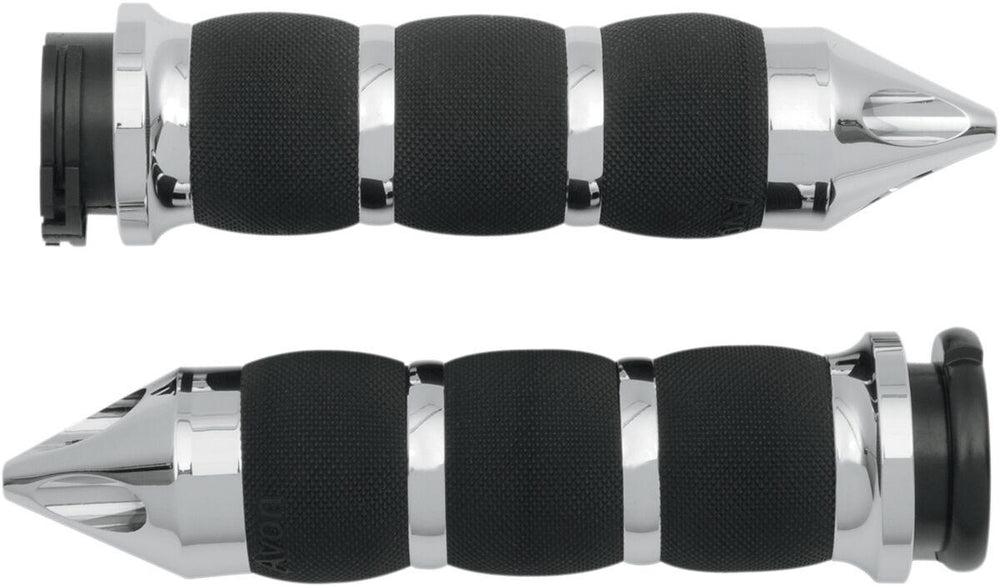 Avon Grips Spike Air Cushioned Grips For Harley Davidson FLD 1690 2012-2013 - Black Chrome