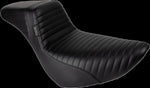 LE Pera Kickflip Daddy Long Legs Low Rider Seat For Harley Davidson FLSB 1750 ABS 2018-2024 Pleated - Black