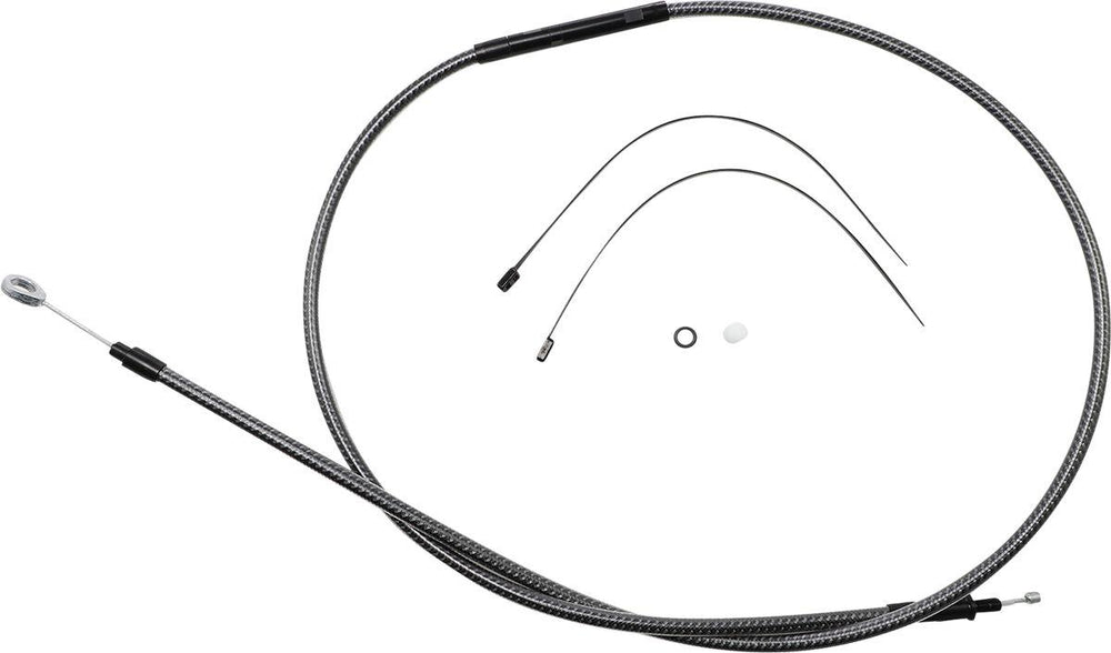Magnum Shielding Polished KarbonFibr Clutch Cable For Harley Davidson FLHR 1340 1994-1998 169.5 cm (66-11 16") - Carbon Fiber Silver