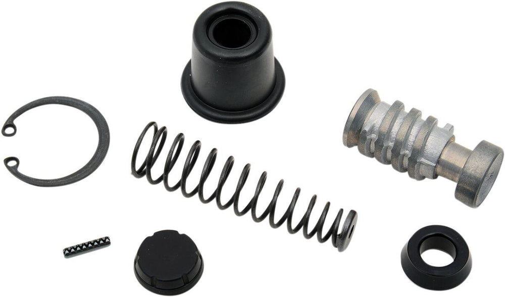 Drag Specialties Rear Brake Master Cylinder Rebuild Kit For Harley Davidson XL 1200 C 2004-2006 - Black Silver