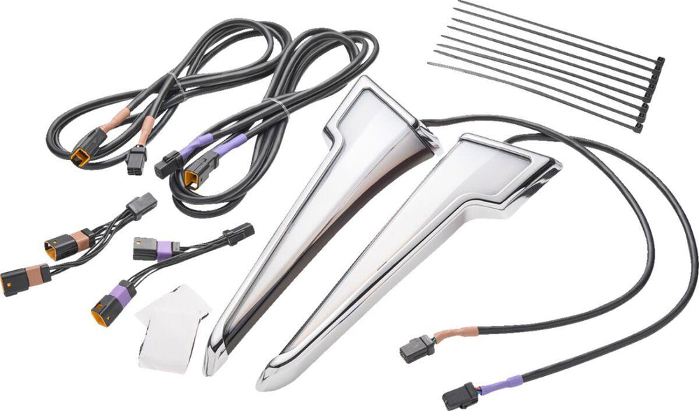 Ciro Quill LED Fairing Lights For Harley Davidson FLHLT 1923 ABS 2026 Fairing Chrome