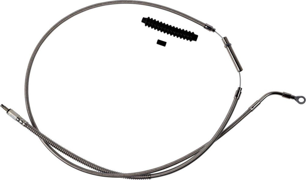 Barnett Stainless Steel Clutch Cable For Harley Davidson FLHT 1750 +20.3 cm (8") - Silver