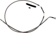 Barnett Stainless Steel Clutch Cable For Harley Davidson FLHT 1750 +20.3 cm (8") - Silver