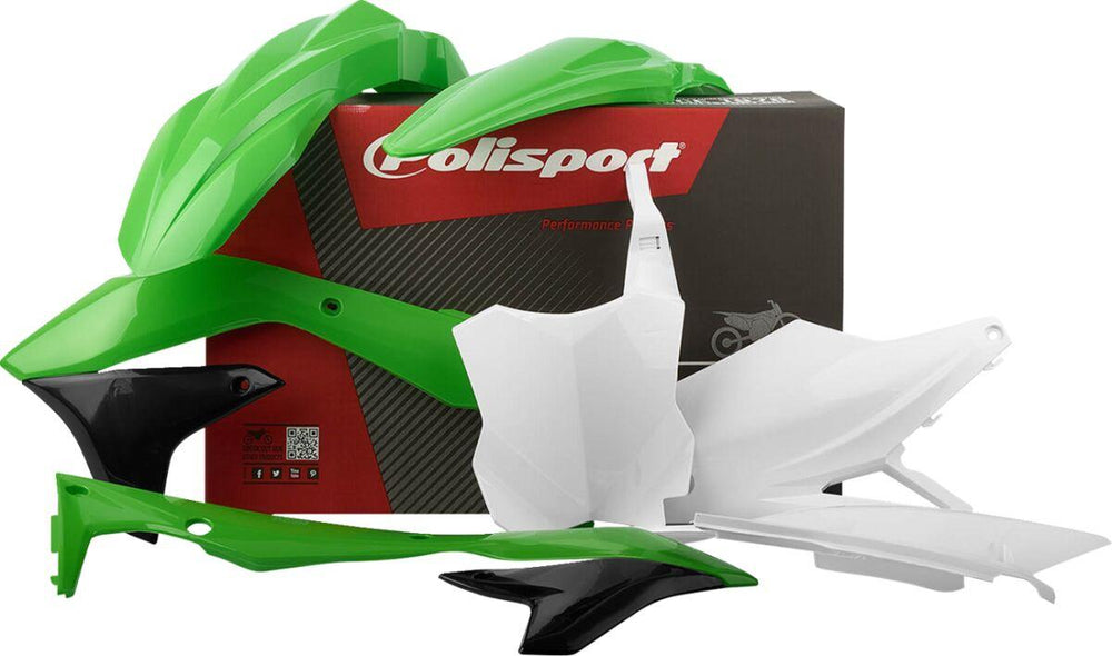 Polisport Plastics Kit For Kawasaki KXF450 2016-2018 - OEM Black/Green/White