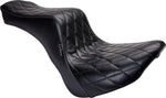LE Pera Cherokee Seat For Harley Davidson FLSL 1750 ABS 2018-2021 Black Piping/Diamond Stitch - Black