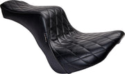 LE Pera Cherokee Seat For Harley Davidson FLSL 1750 ABS 2018-2021 Black Piping/Diamond Stitch - Black