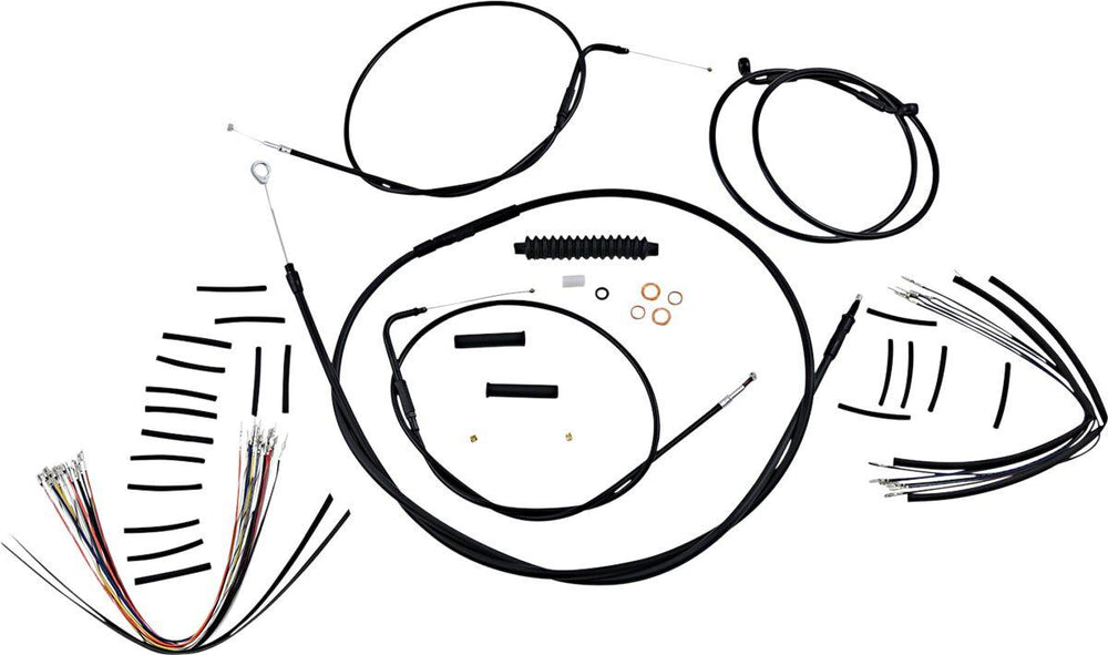Magnum Shielding XR Handlebar Cable Install Kit For Harley Davidson FLSTC1584 2007-2010 30.5 - 35.5cm (12" - 14") - Black