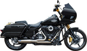 S&S Cycle 2 Into 1 Qualifier Exhaust System For Harley Davidson FLH 1868 2021 - Brushed