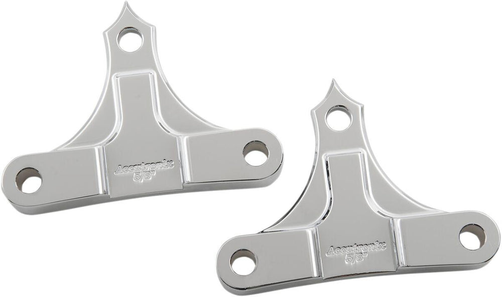 Accutronix Hot Bagger Leg Fender Spacers For Harley Davidson FLHR 1690 Front 5 8" - Chrome