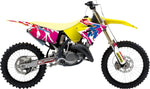 Blackbird Retro Graphics Kit For Suzuki RM 125 2001-2012 - Blue/Pink/White/Yellow