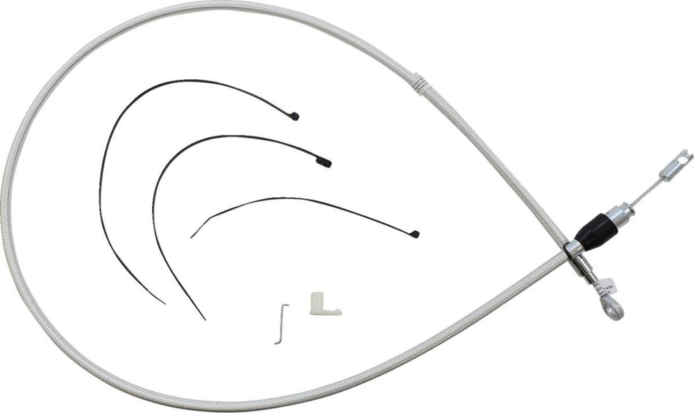 Magnum Shielding Sterling Chromite II Quick Connect Clutch Cable For Harley Davidson FLDE 1750 2018-2020 132 cm (52") - Chrome