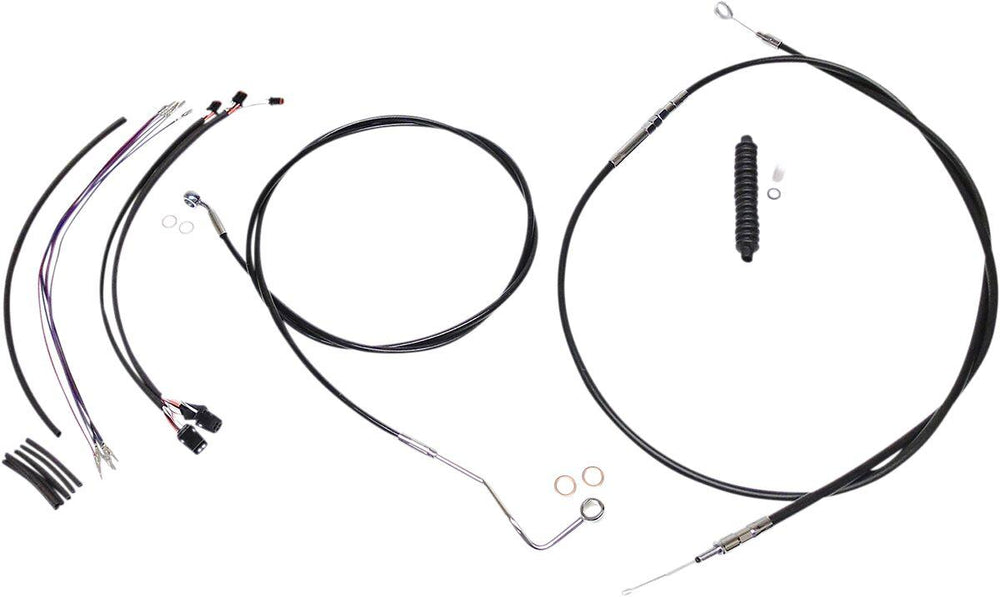 Magnum Shielding XR Handlebar Cable Install Kit For Harley Davidson FLHR 1690 30.5 - 35.5cm (12" - 14") - Black Chrome