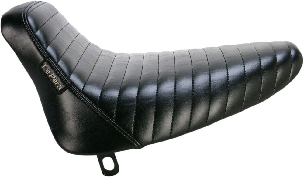 LE Pera Bare Bones Solo Seat For Harley Davidson FLST 1340 1986-1990 Pleated - Black