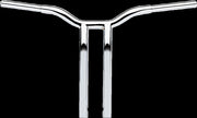 LA Choppers Kage Fighter Welded Bent-Riser Handlebar 40.5 cm (16") - Chrome