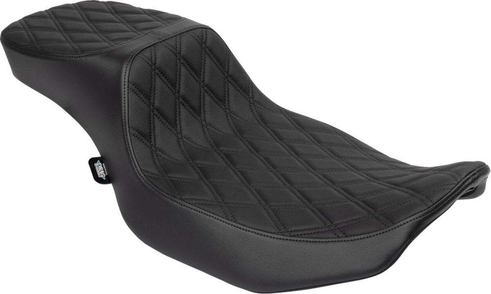 Drag Specialties Performance Predator 2 Up Seat with Extended Reach For Harley Davidson FLHX 1923 ABS 2024-2026 Double Diamond - Black