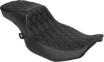 Drag Specialties Performance Predator 2 Up Seat with Extended Reach For Harley Davidson FLHX 1923 ABS 2024-2026 Double Diamond - Black
