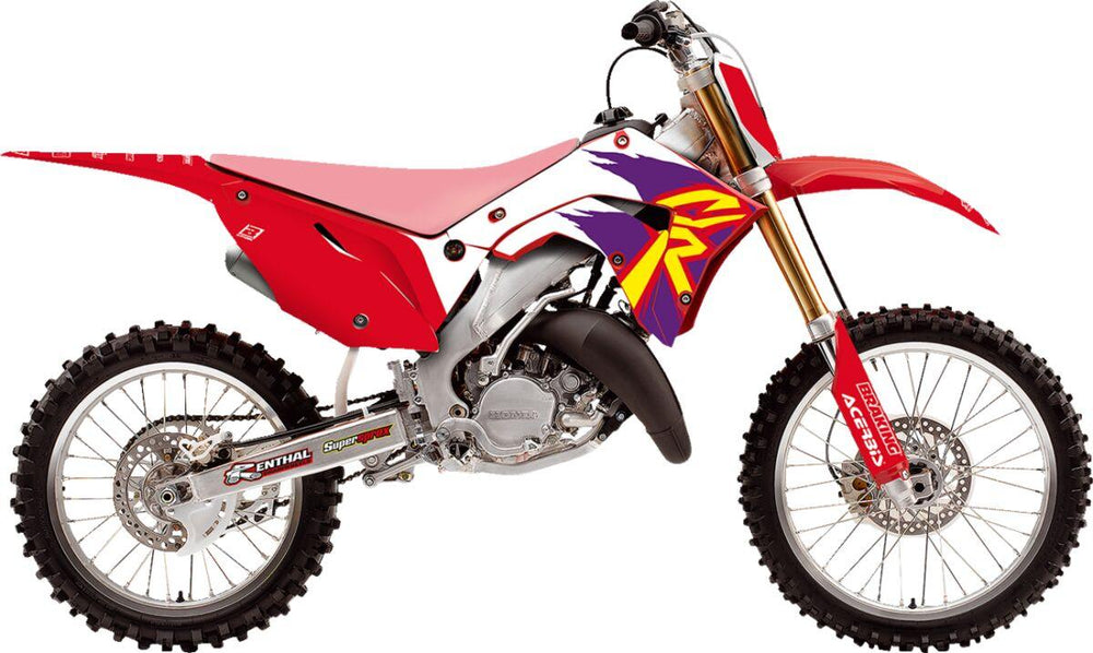 Blackbird Retro Graphics Kit For Honda CR125 2002-2007 - Red/White/Yellow