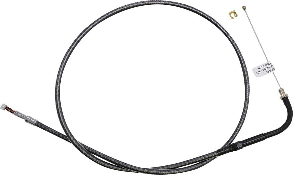 Magnum Shielding KarbonFibr Braided Throttle Idle Cable For Harley Davidson FLD 1690 2012-2013 83 cm (32-3 4") - Carbon Fiber Silver