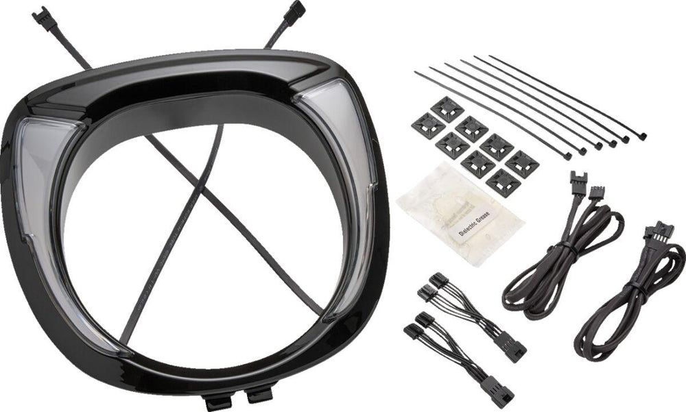 Ciro Headlight Bezel For Indian Chieftan 108 ABS 2025-2026 Black Clear