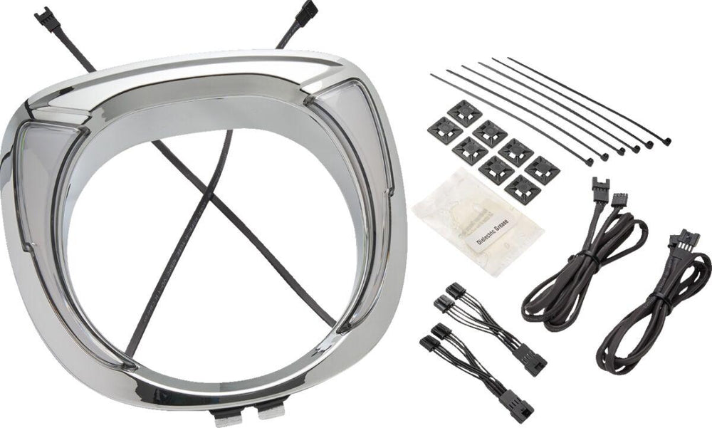 Ciro Headlight Bezel For Indian Chieftan 108 ABS 2025-2026 Chrome Clear