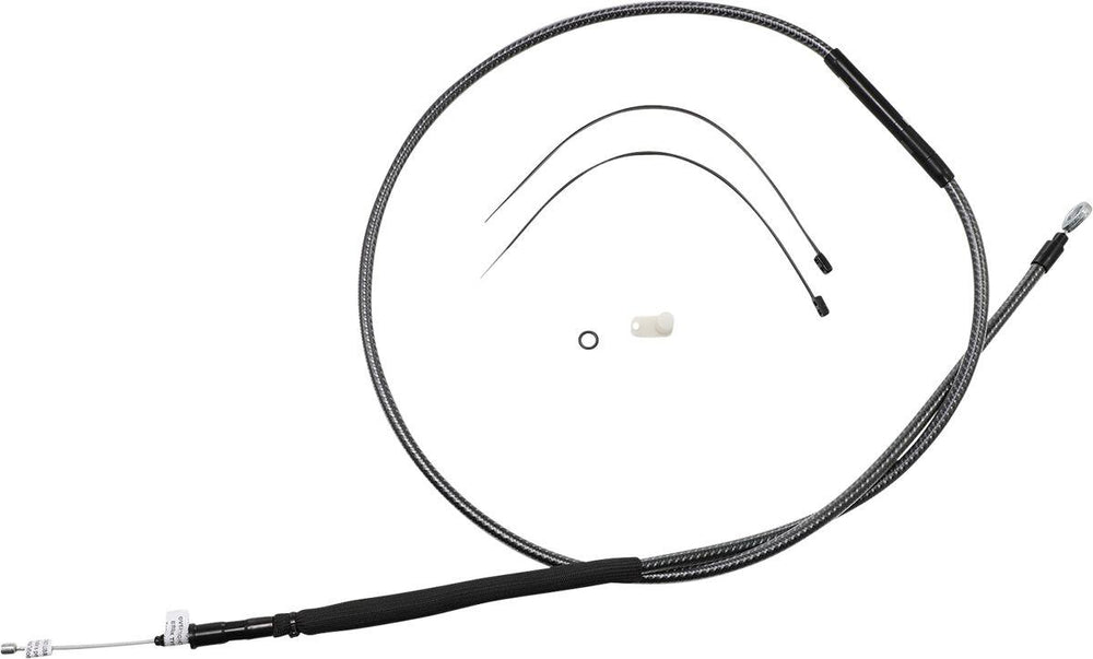 Magnum Shielding Polished KarbonFibr Clutch Cable For Harley Davidson FLHR 1584 2008 174.5 cm (68-11 16") - Carbon Fiber Silver