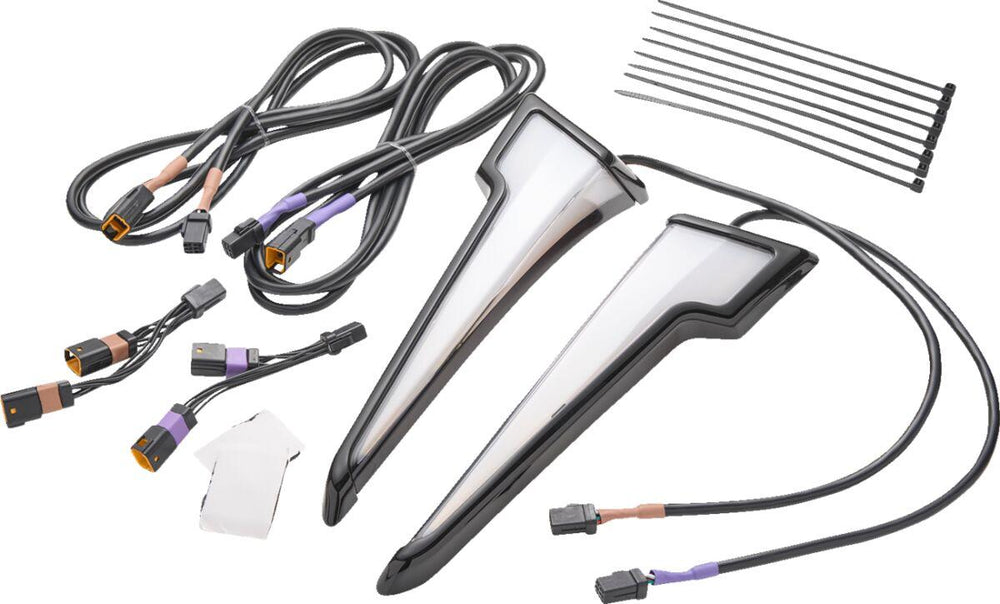 Ciro Quill LED Fairing Lights For Harley Davidson FLHLT 1923 ABS 2026 Fairing Black