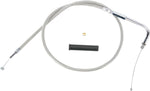 Drag Specialties Stainless Braided Throttle Cable For Harley Davidson FLHR 1340 1994-1995 92.5 cm (36-1 2") - Silver Unfinished