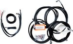 LA Choppers Complete Black Vinyl Braided Handlebar Cable/Brake Hose Kit For Harley Davidson FLHTCU 1690 ABS 2016 30.5 cm - 35.5 cm (12" - 14") - Black/Clear-Coated