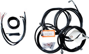 LA Choppers Complete Black Vinyl Braided Handlebar Cable/Brake Hose Kit For Harley Davidson FLHTCU 1690 ABS 2016 30.5 cm - 35.5 cm (12" - 14") - Black/Clear-Coated