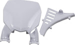 UFO Stadium Front Number Board With Fork Guards For Yamaha YZ125 2022-2025 - White