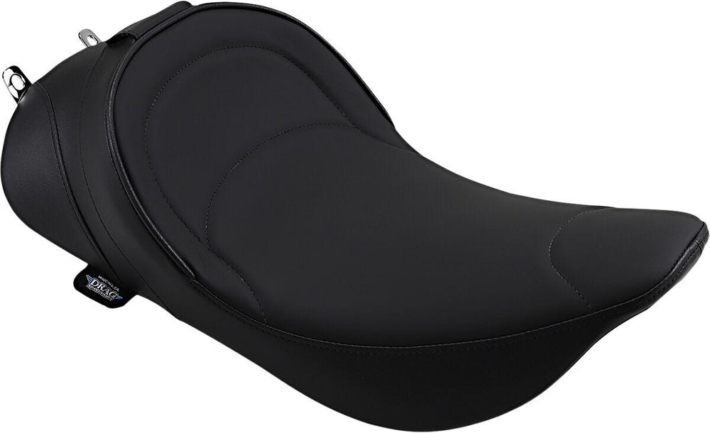 Drag Specialties Backrest Compatible Mild Stitched Solo Seat For Harley Davidson FLHR 1340 1997-1998 56cm Long - Black