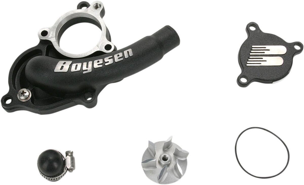 Boyesen Supercooler Water Pump Cover & Impeller Kit For Suzuki RMZ250 2007-2012 - Black
