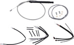 Burly  Ape Handlebar Cable & Hose Kit For Harley Davidson FLSL 1750 2018-2021 35.5cm (14") - Silver