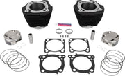 S&S Cycle 136" Big Bore Cylinder Kit For Harley Davidson FLDE 1750 ABS 2018-2020 - Non-Highlighted Fins/Wrinkle Black